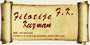 Filotije Kuzman vizit kartica